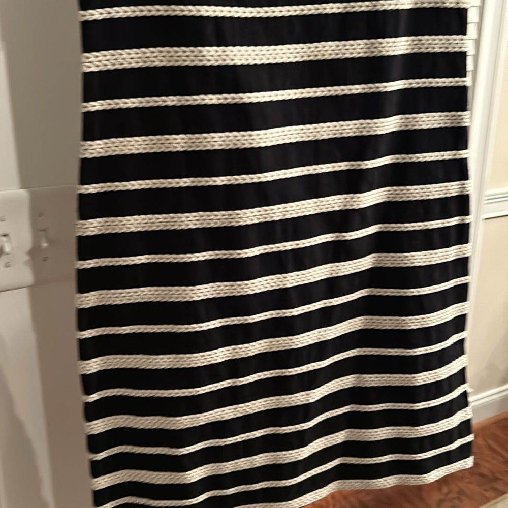 NWT Max Studio Sz S sexy rope beach black/White Sea dress nautical - Picture 4 of 5